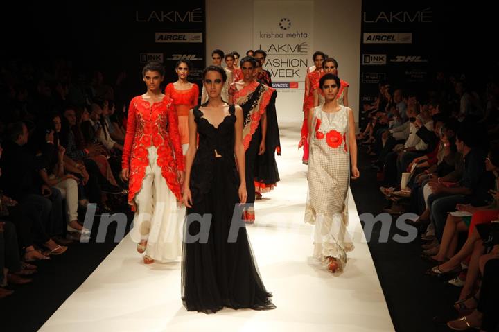 Krishna Mehta Show at Lakme Fashion Week Summer / Resort 2012