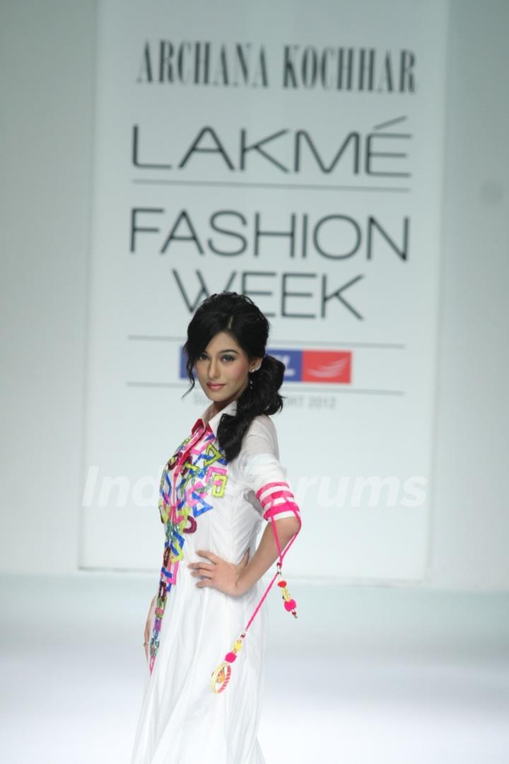 Archana Kochhar fashion show at LFW Summer/Resort 2012 at Hotel Grand Hyatt in Kalina, Mumbai