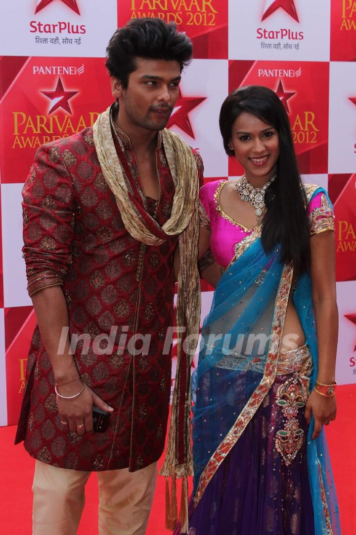 Kushal Tandon and Nia Sharma at STAR Parivaar Awards.