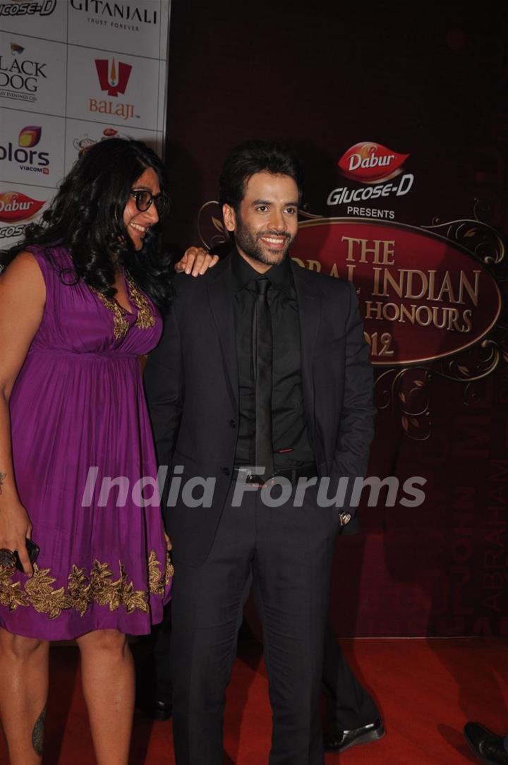 Tusshar Kapoor and Niharika Khan at Global Indian Film & TV Honours Awards 2012