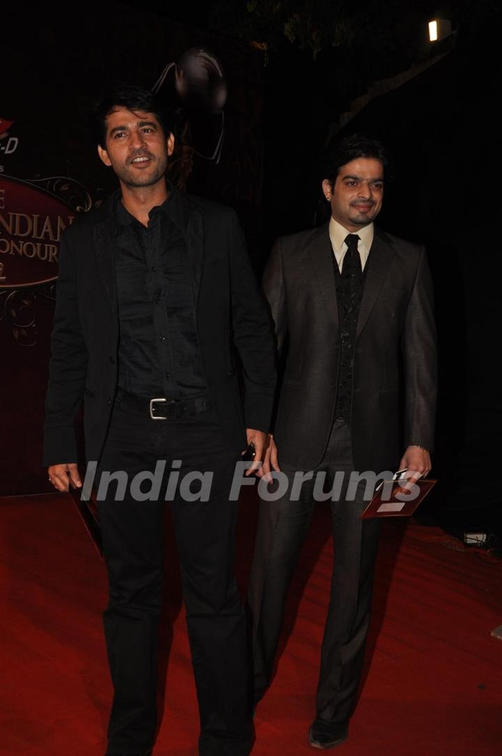 Hiten Tejwani and Karan Patel at Global Indian Film & TV Honours Awards 2012