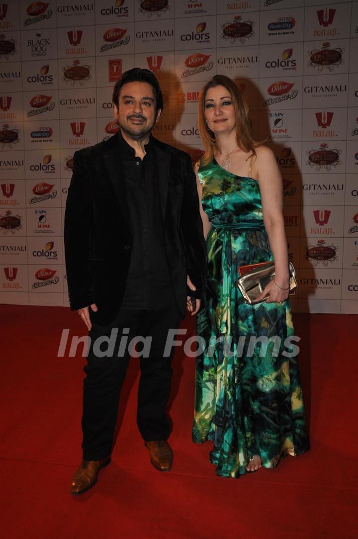 Adnan Sami with Sabha Sami at Global Indian Film & TV Honours Awards 2012