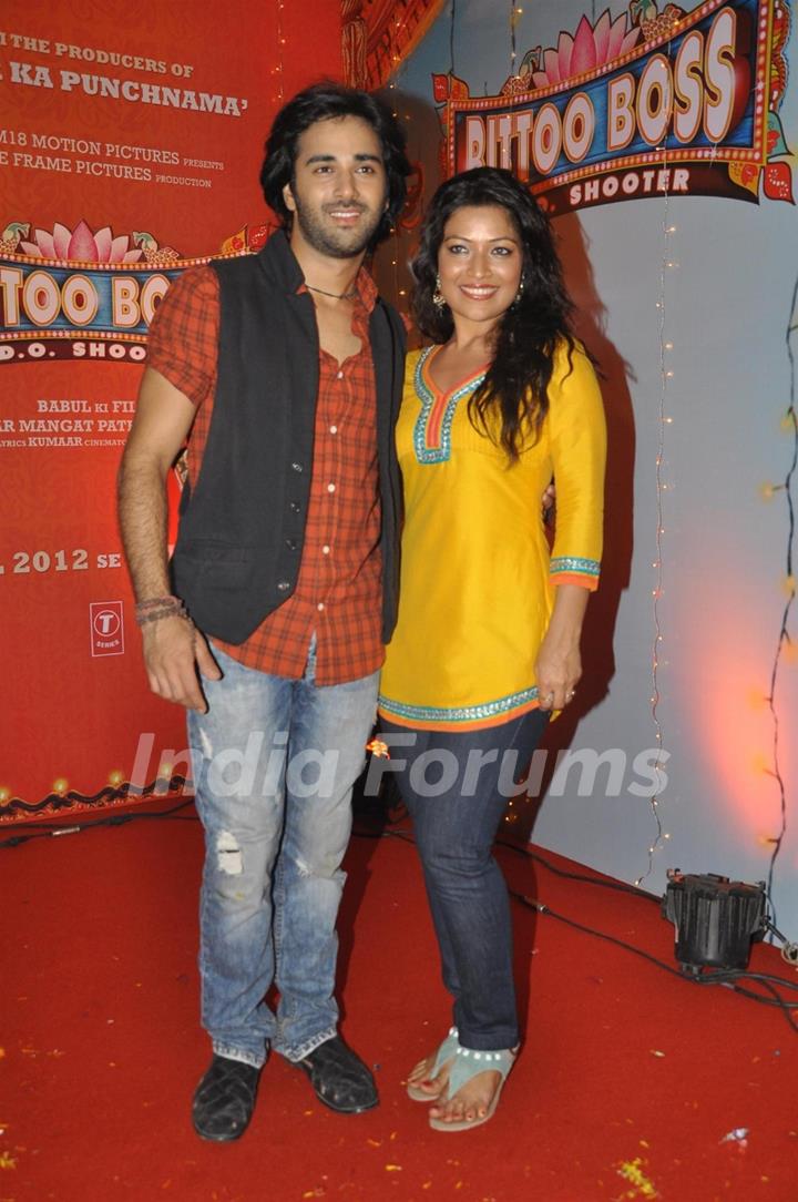 Pulkit Samrat & Amita Pathak at Music Release of Movie Bittoo Boss in Mumbai