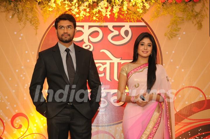 Kritika Kamra & Sharad Kelkar at the Press Conference to introduce Sharad Kelkar as new Dr.Ashutosh.