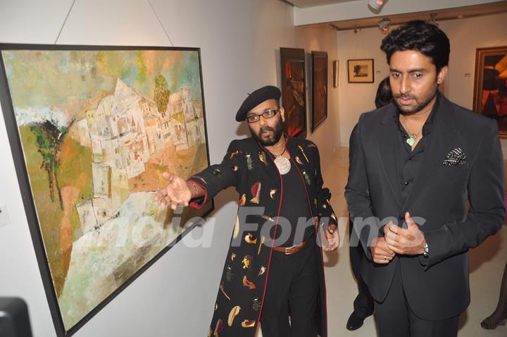 Abhishek Bachchan at Paresh Maity's art event. .