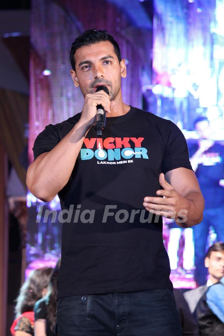 John Abraham at Vicky Donor Promotional event. .