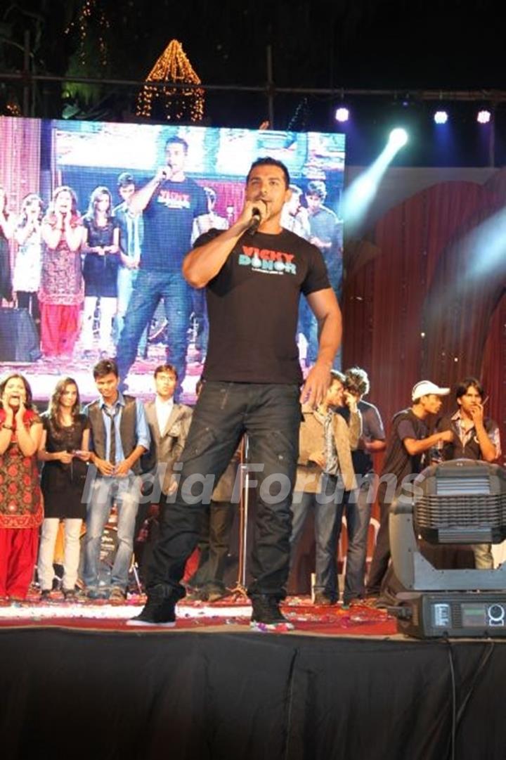 John Abraham at 'Vicky Donor' promotional event