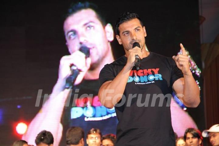 John Abraham at 'Vicky Donor' promotional event