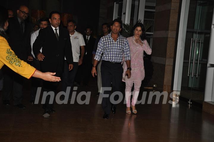 Sachin Tendulkar with wife Anjali at CNN IBN Heroes Awards