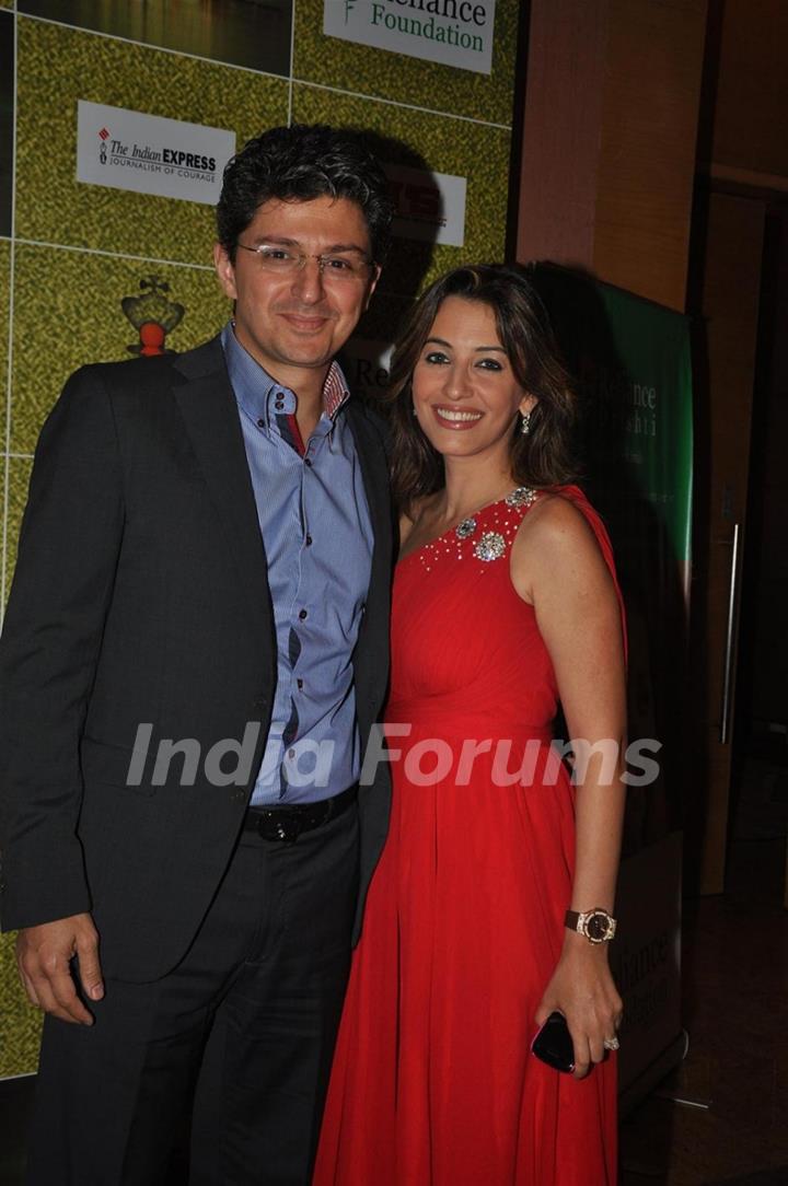 Perizaad Zorabian with husband Boman Irani at CNN IBN Heroes Awards