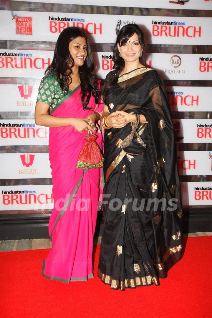 Konkona Sen and Maria Gorgetti at Hindustan Times Brunch Dialogues event