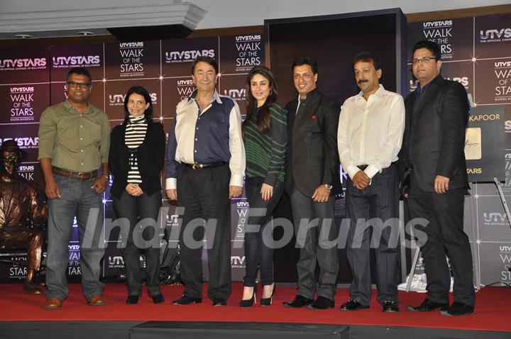 Kareena Kapoor, Randhir Kapoor and Madhur Bhandarkar unveil UTV 'Walk of the Stars'