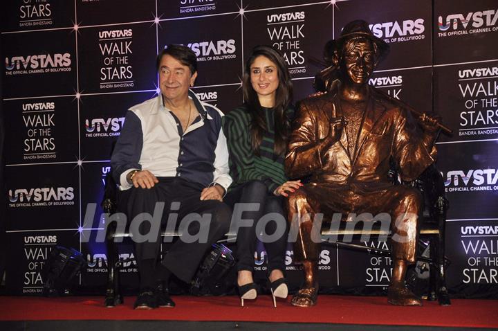 Randhir Kapoor and Kareena Kapoor at unveil UTV 'Walk of the Stars'