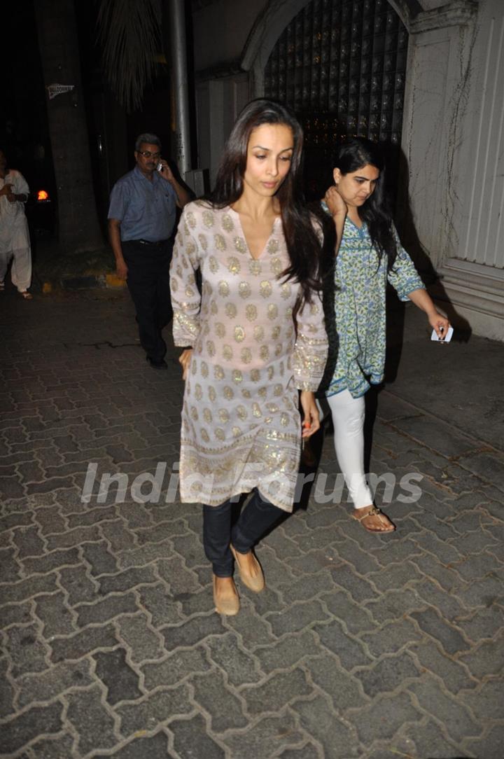 Malaika Arora Khan at chautha of Mona Kapoor