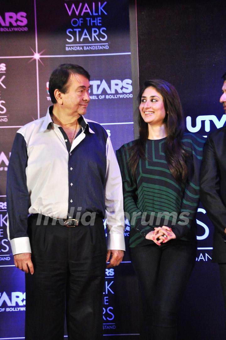 Kareena, Randhir and Madhur unveil UTVSTARS' 'Walk Of The Stars'
