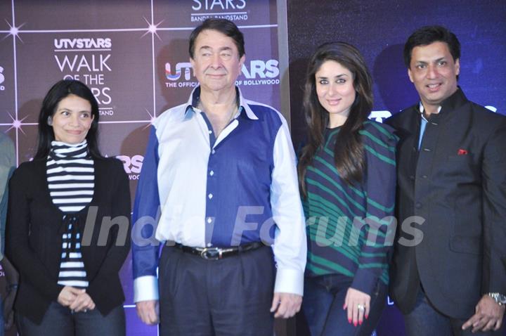 Kareena, Randhir and Madhur unveil UTVSTARS' 'Walk Of The Stars'