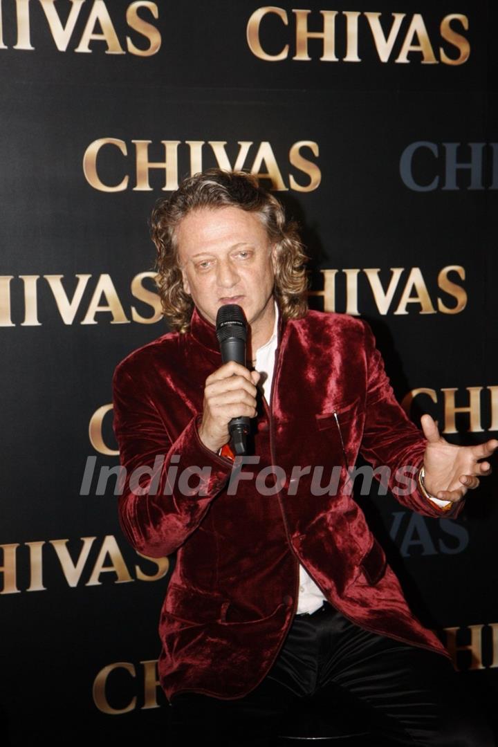 Rohit Bal at the event to announce the association of Arjun Rampal and Rohit Bal with Chivas