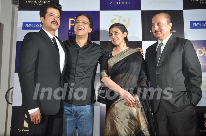 Anil Kapoor, Vidhu Vinod Chopra, Manisha Koirala and Anupam Kher at premiere of film Parinda at PVR