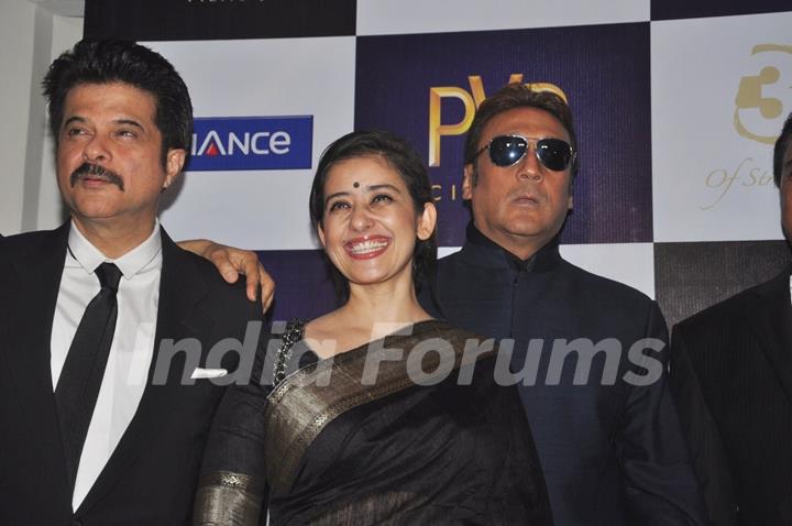 Anil Kapoor, Manisha Koirala and Jackie Shroff at premiere of film Parinda at PVR