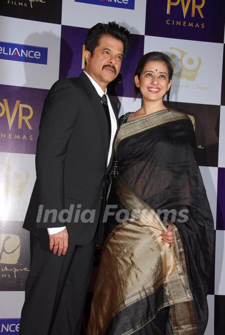 Anil Kapoor and Manisha Koirala at premiere of film Parinda at PVR