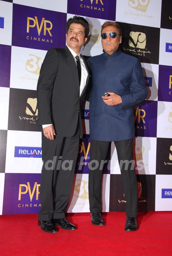 Anil Kapoor and Jackie Shroff at premiere of film Parinda at PVR