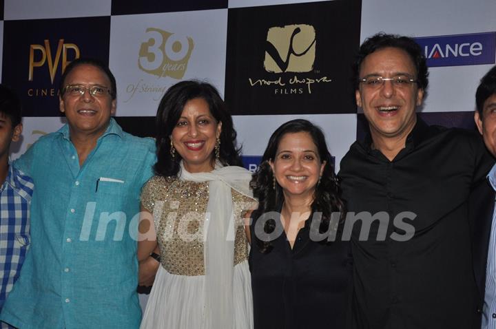 Vidhu Vinod Chopra with wife Anupama Chopra at premiere of film Parinda at PVR