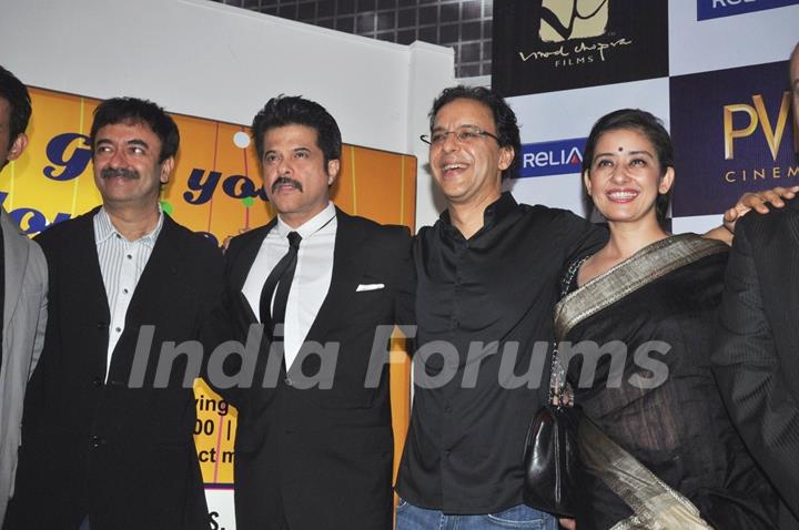 Rajkumar Hirani, Anil Kapoor, Vidhu Vinod Chopra & Manisha Koirala at premiere of film Parinda