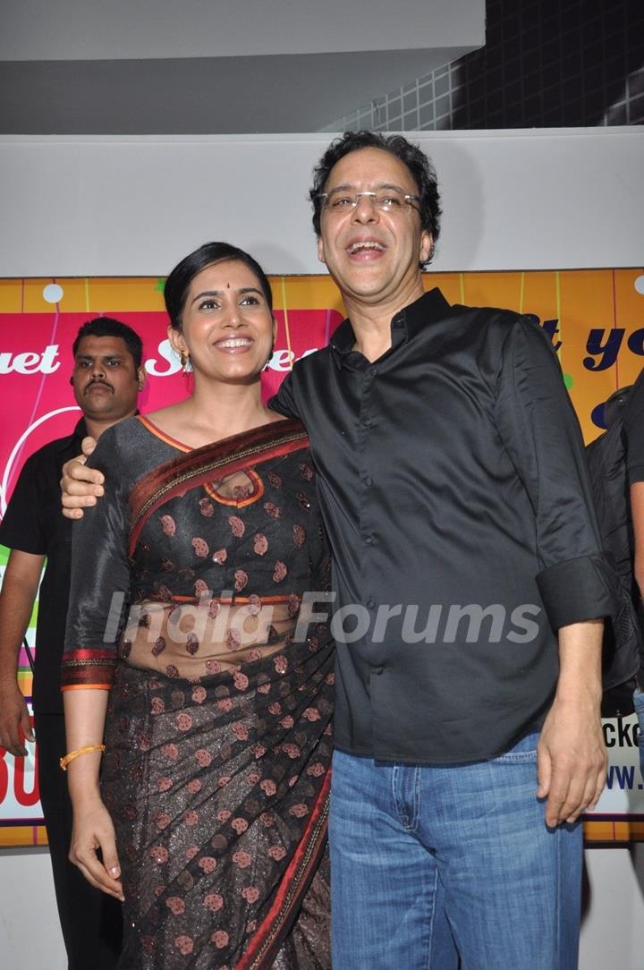 Vidhu Vinod Chopra and Sonali Kulkarani at premiere of film Parinda at PVR