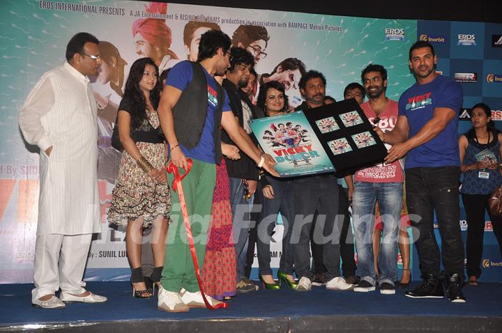 John Abraham at Vicky Donor Music Launch at Irorbit, Malad. .