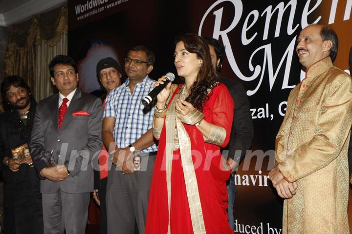 Juhi Chawla launches Dinesh Mahavir's Ghazal album REMEMBER ME at Hotel Sea Princess in Juhu, Mumbai