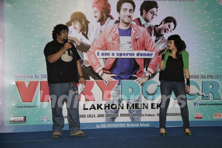 John Abraham, Yami Gautam, Ayushmann at Film Vicky Donor music launch at Inorbit Mall in Mumbai