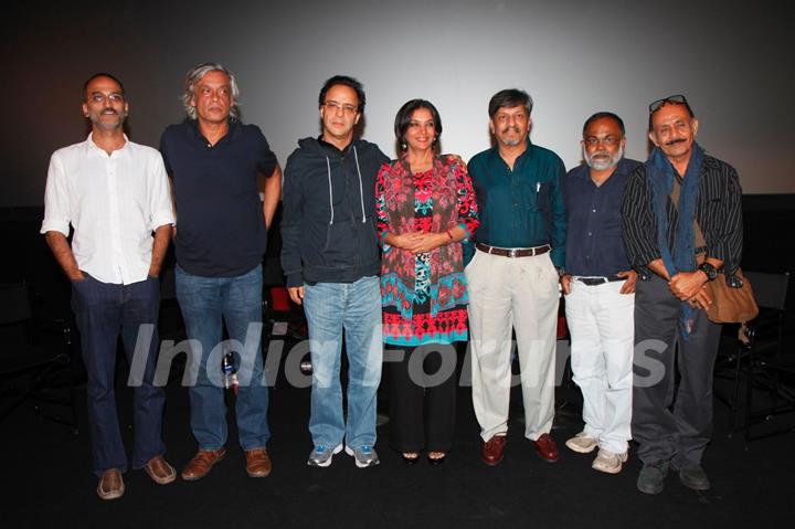 Shabana Azmi, Sudhir Mishra, Vidhu Vinod Chopra, Amol Palekar at film KHAMOSH special show at PVR Cinemas in Mumbai