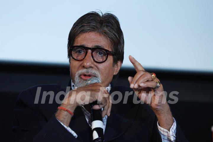 Bollywood actor Amitabh Bachchan at film Eklavya special screening for Vidhu Vinod Chopra Retrospective at PVR Cinemas in Juhu, Mumbai