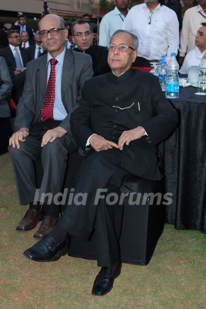 Finance Minister Pranab Mukherjee at Bloomberg UTV Awards at Taj Lands End. .