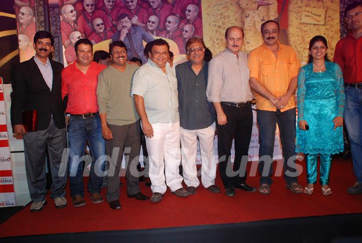 Anupam Kher and Sachin Khedekar at Chhodo Kal Ki Baatein film premiere in Cinemax, Mumbai. .