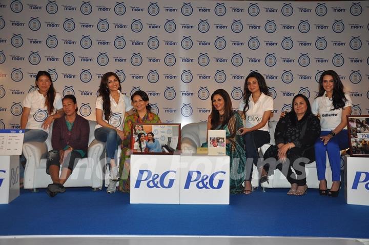 Neha Dhupia, Ira Dubey, Soha Ali Khan and Mary Kom at Launch of P&G's 'Thank You Mom'