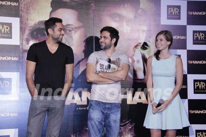 Abhay Deol, Kalki Koechlin and Emraan Hashmi at First look launch of 'Shanghai'