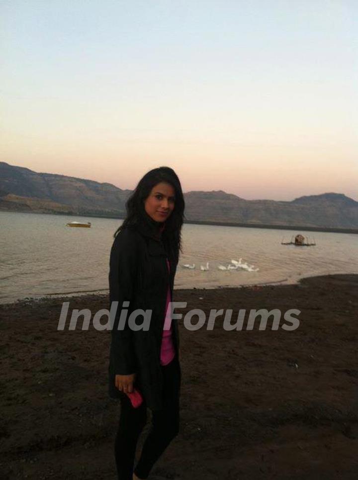 Nia Sharma After Shooting for Star Parivar Song