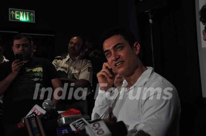 Aamir Khan during his first Television Reality Show unveiled with the song of “Satyamev Jayate Satyamev Jayate”