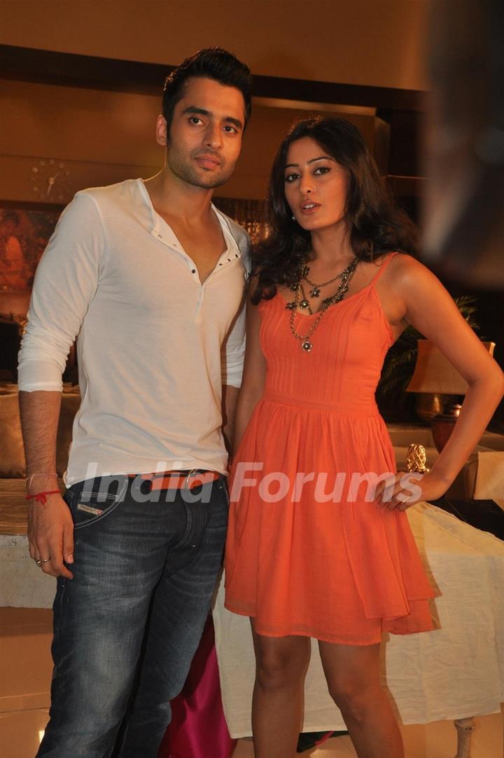 Jackky Bhagnani and Nidhi Subbaiah during the Mahurat of Movie “Ajab Gazabb Love”