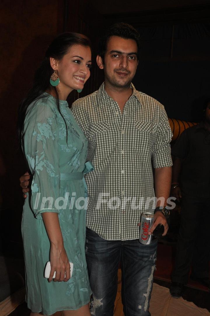 Dia Mirza and Sahil Sangha during the Mahurat of Movie “Ajab Gazabb Love”