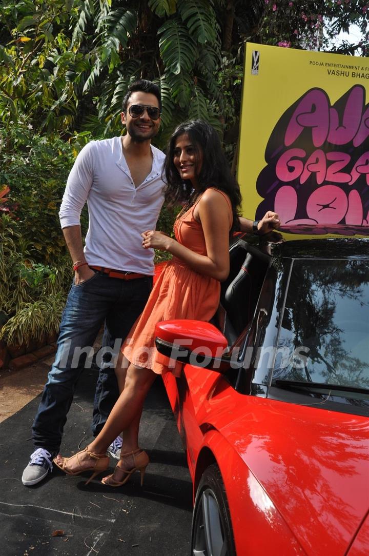 Jackky Bhagnani and Nidhi Subbaiah during the Mahurat of Movie “Ajab Gazabb Love”