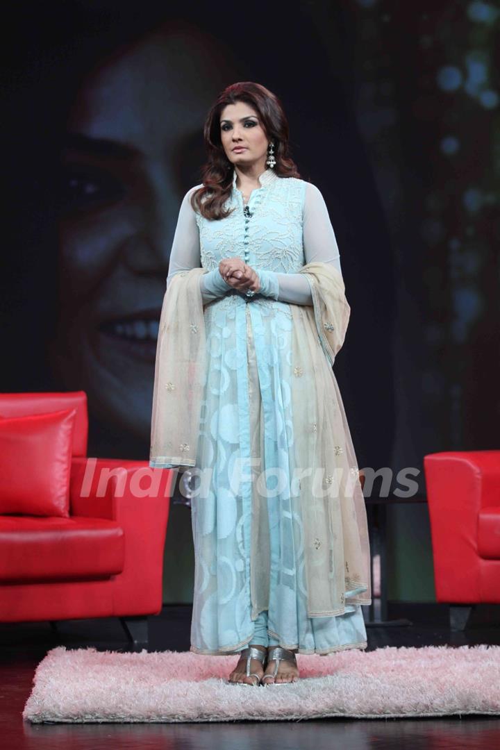 Raveena Tandon on the sets of Isi Ka Naam Zindagi
