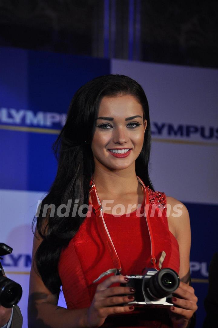 Amy Jackson During The Launch of Olympus OM-D Camera