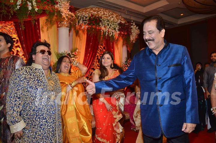 Bappi Lahiri at Bappa Lahiri and Taneesha Verma Wedding Reception