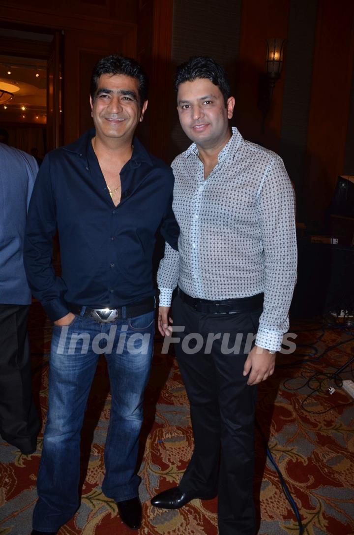 Kiran Kumar and Bhushan Kumar at Bappa Lahiri and Taneesha Verma Wedding Reception