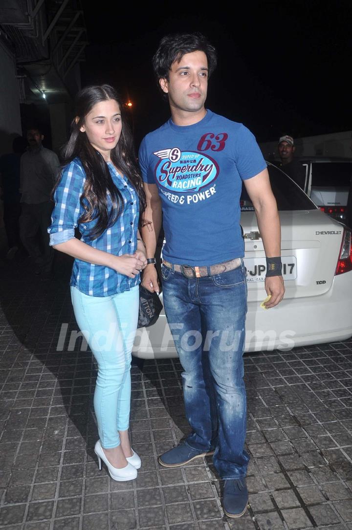 Aamir Ali and Sanjeeda Sheikh at Vicky Donor special screening hosted by John Abraham at PVR