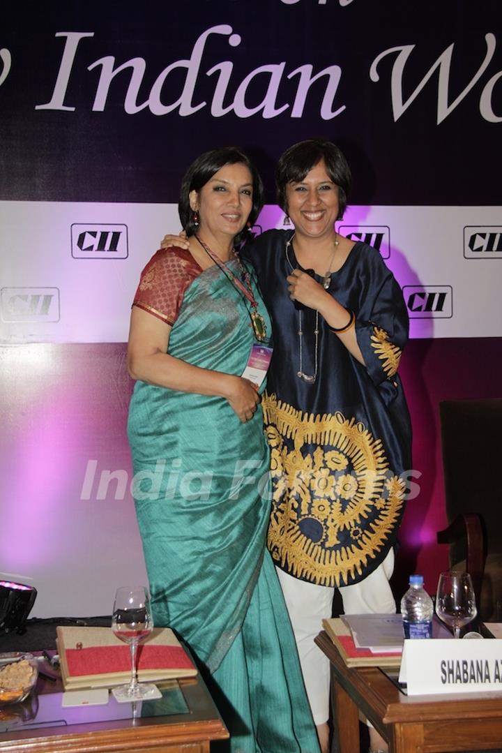 Shabana Azmi and Barkha Dutt at CII Organizes “New Indian Woman” Summit in Mumbai