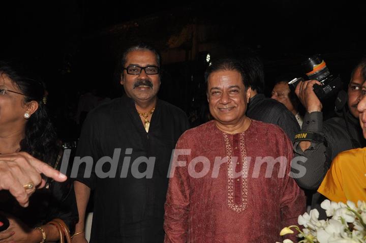 Anup Jalota and Hariharan at Launch of Bhupinder-Mitali Singh-Gulzar's album 'Aksar'