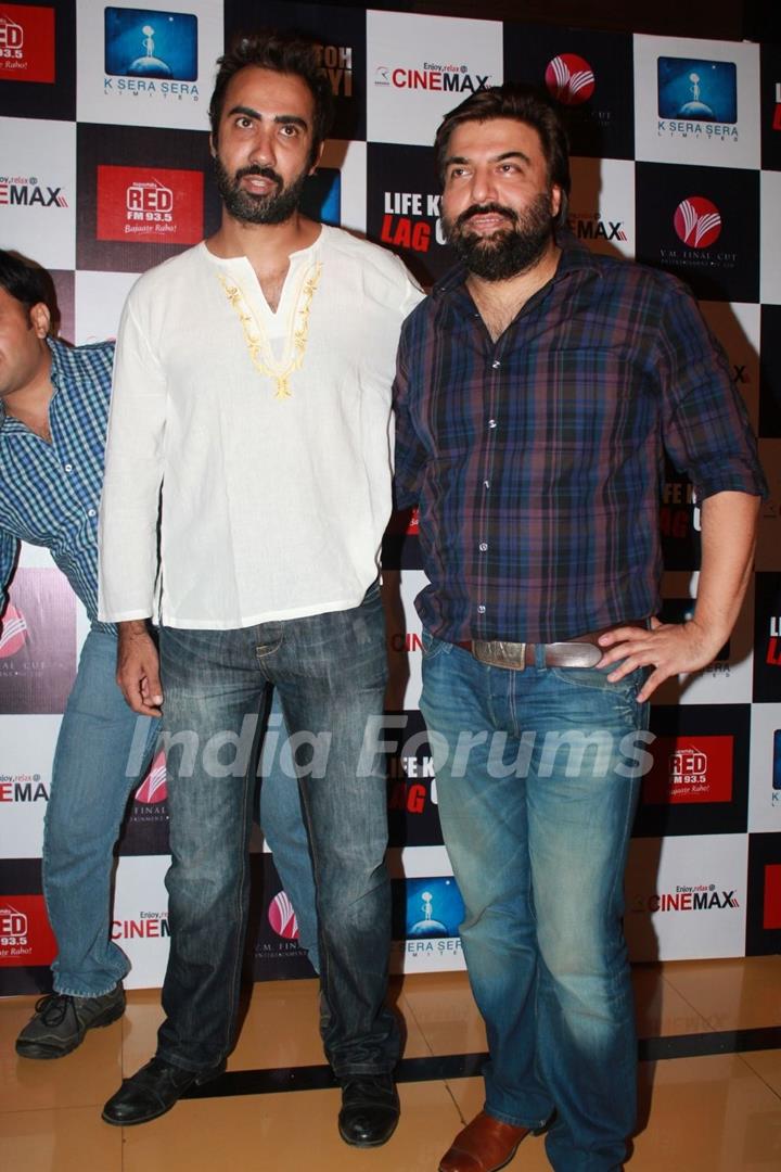 Ranvir Shorey and Rakesh Mehta at 'Life Ki Toh Lag Gayi' premiere at Cinemax, Mumbai